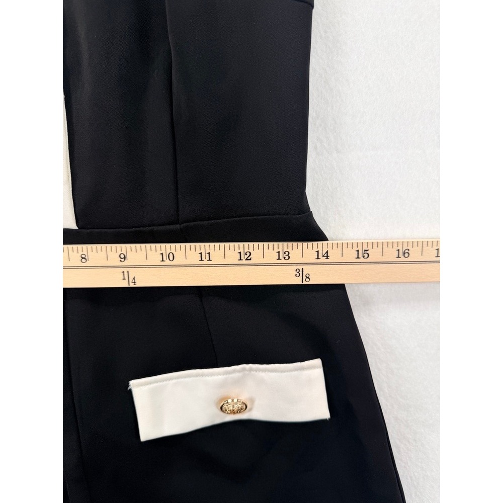 NEW All The Ways Jemma Romper Black White Gold Button Halter S NWOT - Picture 9 of 13